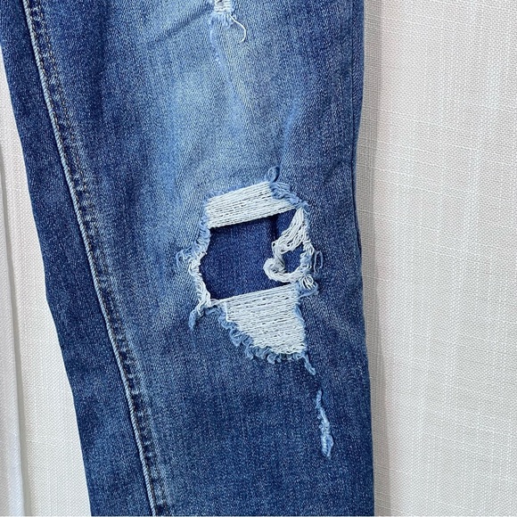 Maurice’s High Rise Button Fly Cropped Ankle Raw Hem Distressed Jeans Sz 10 - Picture 6 of 16